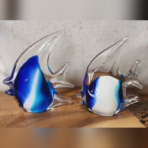 Vintage Murano Art Glass Tropical Angelfish Style